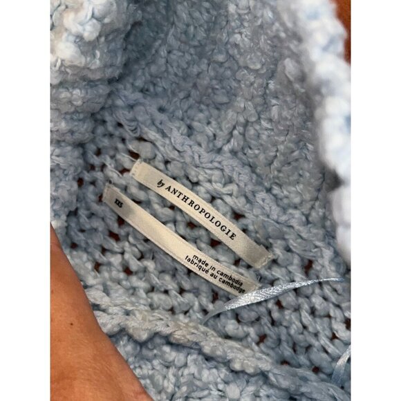 Anthropologie Blue Baggy Versatile Mock Neck Pullover Sweater Women's Size XXS - Picture 5 of 9